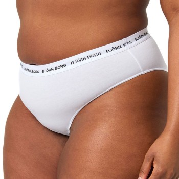 Björn Borg Trusser 2P Core Logo High Waist Brief Hvid bomuld Small Dame
