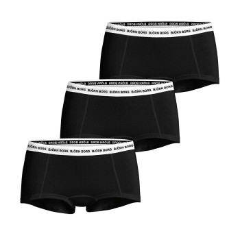 Björn Borg Trusser 3P Everyday Cotton Boxer Shorts Sort/Hvid bomuld X-Small Dame