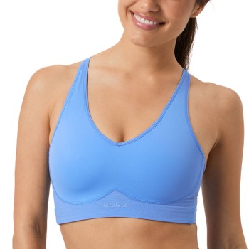 Björn Borg Bh Mid V Support Sports Bra Blå Medium Dame