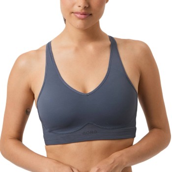 Björn Borg BH Mid V Support Sports Bra Marineblå Small Dame