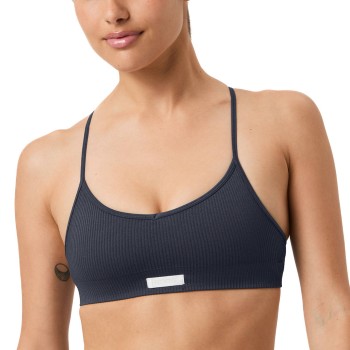 Björn Borg BH Studio Seamless Ribbed Strap Bra Marineblå polyamid XS/S Dame