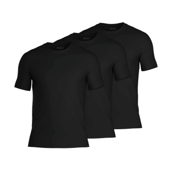 BOSS 3P Bamboo RN T-Shirt Sort Bambus Small Herre