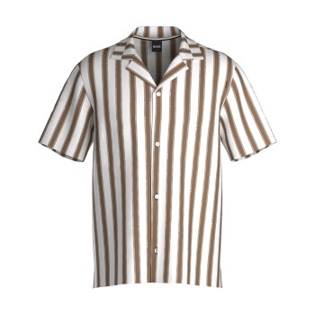 BOSS Beach Shirt Stribet viskose Large Herre