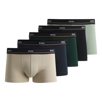 BOSS 10P Essential Trunk Sort m Beige bomuld Small Herre