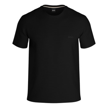 BOSS Rib T Shirt Sort bomuld X-Large Herre