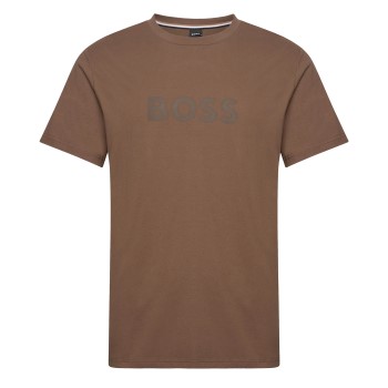 BOSS T Shirt RN Brun bomuld Small Herre