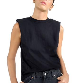Bread & Boxers Bread and Boxers Heavy Tank Top Sort økologisk bomuld Medium Dame