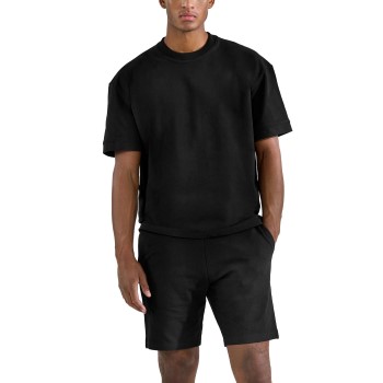 Bread & Boxers Bread and Boxers Lounge Tee Sort økologisk bomuld X-Small Herre