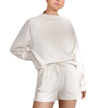 Bread & Boxers Bread and Boxers Organic Sweatshirt Benhvid økologisk bomuld Small Dame
