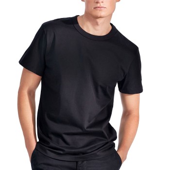 Bread & Boxers Bread and Boxers Pima Cotton Crew Neck Sort økologisk bomuld XX-Large Herre