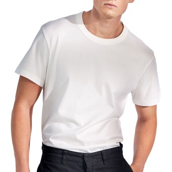 Bread & Boxers Bread and Boxers Pima Cotton Crew Neck Hvid økologisk bomuld Large Herre