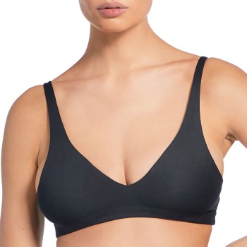 Bread & Boxers Bread and Boxers Triangle Bra BH Sort økologisk bomuld X-Large Dame