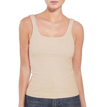 Bread & Boxers Bread and Boxers Women Tank Top With Scoop Back Beige økologisk bomuld X-Large Dame