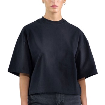 Bread & Boxers Bread and Boxers Womens Heavy Tee Sort økologisk bomuld Large Dame