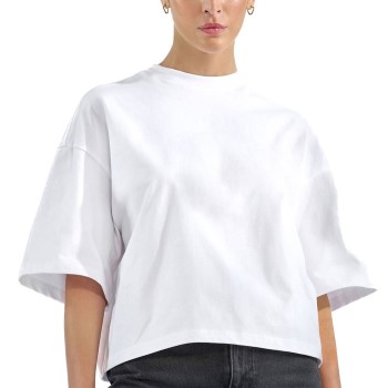 Bread & Boxers Bread and Boxers Womens Heavy Tee Hvid økologisk bomuld Small Dame