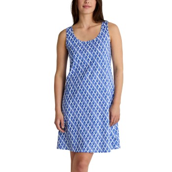 Calida Shell Nights Nightdress Blå/Hvid bomuld Small Dame