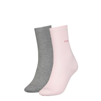 Calvin Klein Legwear Calvin Klein Strømper 2P Annika Flat Knit Sock Rosa/Grå Strl 37/41 Dame