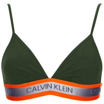 Calvin Klein BH Hazard Cotton Unlined Triangle Mørkgrøn  bomuld Small Dame