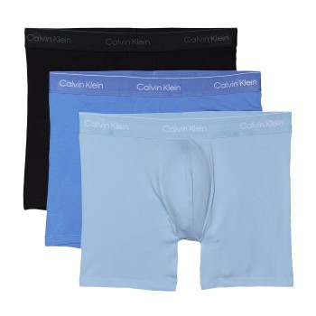 Calvin Klein 3P Icon Cotton Boxer Briefs Sort/Blå bomuld XX-Large Herre