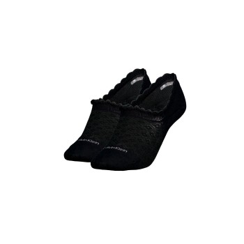 Calvin Klein Legwear Calvin Klein Strømper 2P Libby Diamond No Show Sock Sort Strl 37/41 Dame