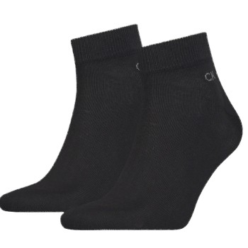 Calvin Klein Strømper 2P Quarter Socks Sort Str 39/42 Herre