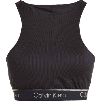 Calvin Klein BH Sport Cutout Medium Impact Sports Bra Sort polyester Small Dame