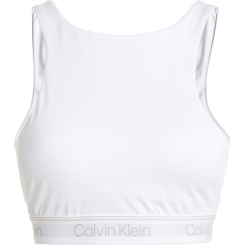 Calvin Klein BH Sport Cutout Medium Impact Sports Bra Hvid polyester Large Dame
