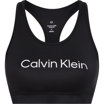 Calvin Klein BH Sport Essentials Medium Support Bra Sort polyester Medium Dame