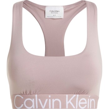 Calvin Klein Bh Sport Medium Impact Sports Bra Rosa Small Dame