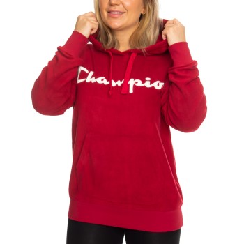 Champion American Classics Fleece Hooded Sweat Rød polyester Large Dame