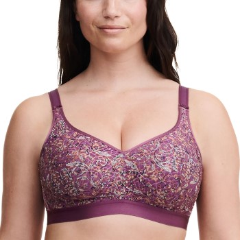 Chantelle BH C Magnifique Wirefree Support Bra Lilla mønster F 70 Dame