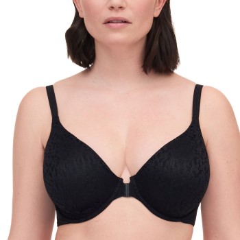 Chantelle BH EasyFeel Norah Front Closure Bra Sort nylon E 90 Dame