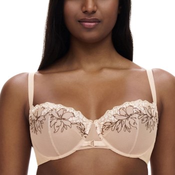 Chantelle BH Pulp Underwired Half Cup Bra Sort m Beige nylon B 70 Dame