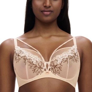 Chantelle Bh Pulp Underwired Very Covering Bra Sort m Beige nylon C 100 Dame