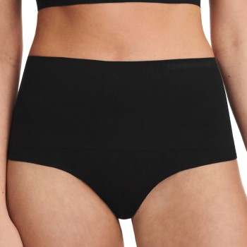 Chantelle Trusser Smooth Comfort High Waisted Thong Sort Medium Dame
