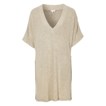 Damella Knitted Lounge Tunic Beige Large Dame