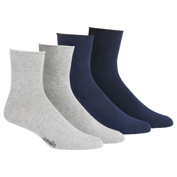 Damella Strømper 2P Seamless Socks Marineblå/Grå Str 39/42 Dame