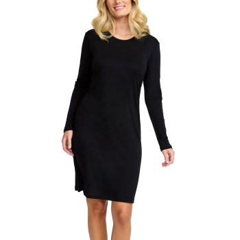 Damella Wool Long Sleeved Nightdress Sort merinould Medium Dame