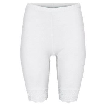 Decoy Mid-length Capri Leggings With Lace Hvid økologisk bomuld Small Dame