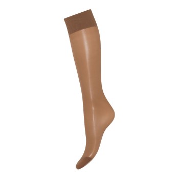 Decoy Deocy Silk Look 20d Kneehighs Strømpebukser 2P Lysbrun  polyamid One Size Dame