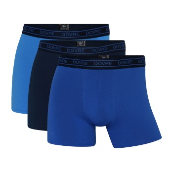 Se Dovre 3P Organic Cotton Boxers Blå Mønster økologisk bomuld Large Herre ved Timarco