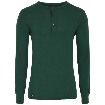 Dovre Organic Cotton Grand Dad Rib Shirt Grøn økologisk bomuld Large Herre