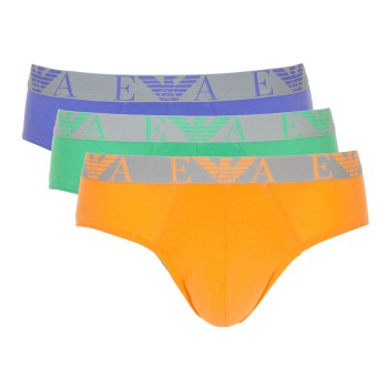Emporio Armani 3P Colored Basic Pure Cotton Briefs Flerfarvet bomuld XX-Large Herre