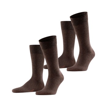 Falke Strømper 2P Happy Socks Mørkbrun  Str 39/42 Herre