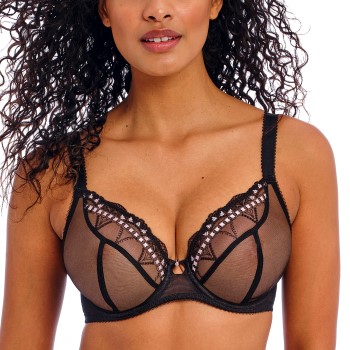 Freya BH Loveland UW Plunge Bra Sort F 75 Dame