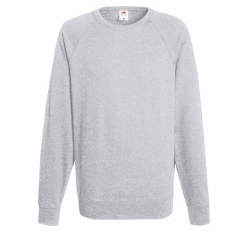Fruit of the Loom Light Raglan Sweat Gråmelerad Large Herre