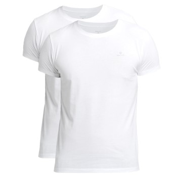 Gant 2P Basic Crew Neck T-Shirt Hvid bomuld XX-Large Herre