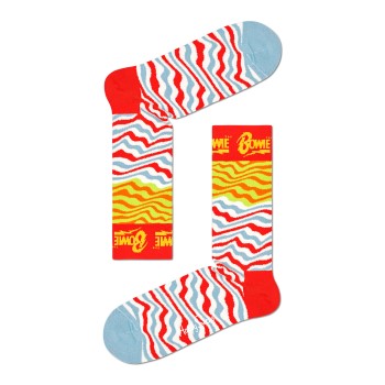 Happy socks Strømper 2P David Bowie Sock Rød Mønster  bomuld Str 36/40