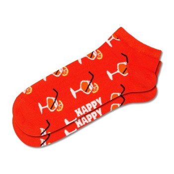 Happy socks Strømper Orange Spritz Low Sock Orange mønster bomuld Str 36/40