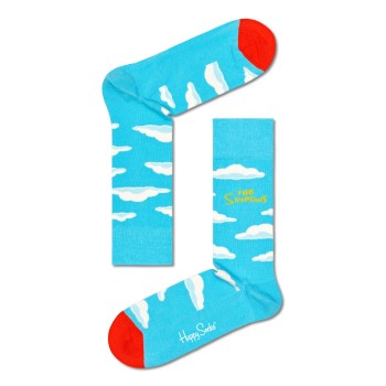 Happy socks Strømper The Simpsons Clouds Sock Lyseblå bomuld Str 36/40